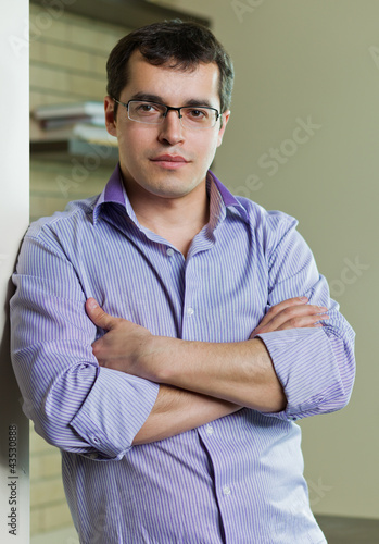 Photo: Self-employed man working at home Self-employed man working at home