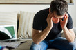 Self-employed man working at home