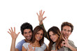 Group of young people gesticulating