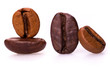 Coffee Beans On A White Backgr... Coffee Beans On A White Backgr...