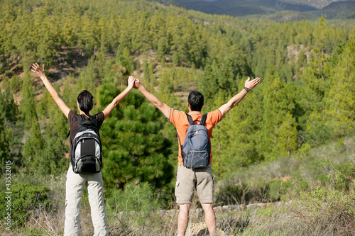 Photo: Hikers appreciating the view Hikers appreciating the view