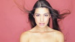 Video: Beautiful naked woman with hair blowing Beautiful naked woman with hair blowing