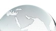 Metallic world globe rotate seamless loop