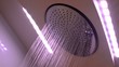 shower cabin with booster-light