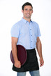 Portrait of a waiter with his tray