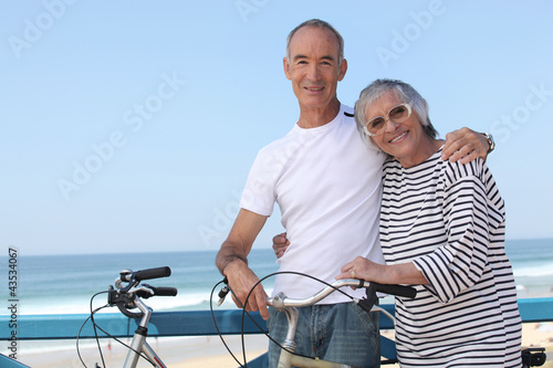 Photo: senior couple on a summer vacation senior couple on a summer vacation