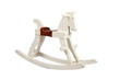 Photo: White wooden rocking horse chair children White wooden rocking horse chair children