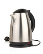 stainless electric kettle isolated on white