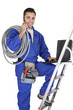 Electrician on a phone