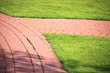 Beautiful green lawns perfectly cut for background