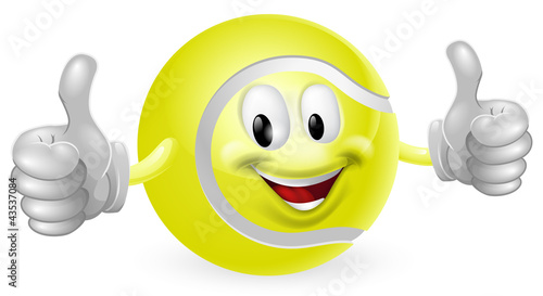 Vektor: Tennis Ball Mascot Tennis Ball Mascot