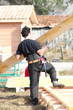 Construction of wooden house