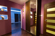 Purple hall with wardrobe interior