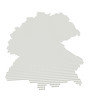 Perspektivisch verzerrte Deutschlandkarte mit Punktraster