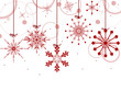 christmas background with red snowflakes