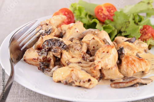 Photo: meat with mushrooms sauce meat with mushrooms sauce