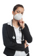Asian Businesswoman with stethoscope
