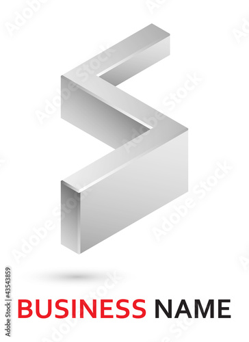 Logo Design Alphabet on Alphabet Logo Design   3d Abstract Letter S  Part Of Set     Tomo