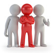 3d small people - leader of a team