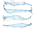 Photo: Water splashes collection isolated on white background Water splashes collection isolated on white background