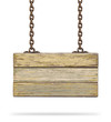 Vector: Old color wooden board with rusty chain. Vector illustration Old color wooden board with rusty chain. Vector illustration