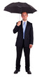 Business man with umbrella