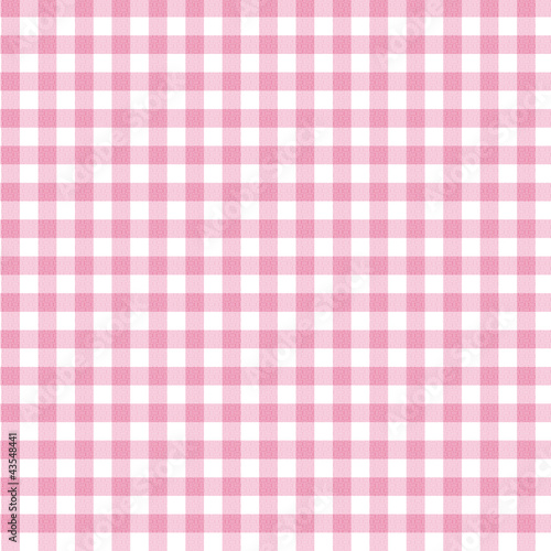 Illustration: Pink Gingham Fabric Background Pink Gingham Fabric Background