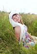 Cute Young Woman on Field Portrait