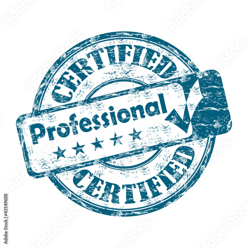 Vector: Certified professional rubber stamp Certified professional rubber stamp