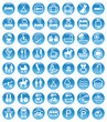 blue icons accommodation