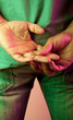 Hiding the wedding golden ring