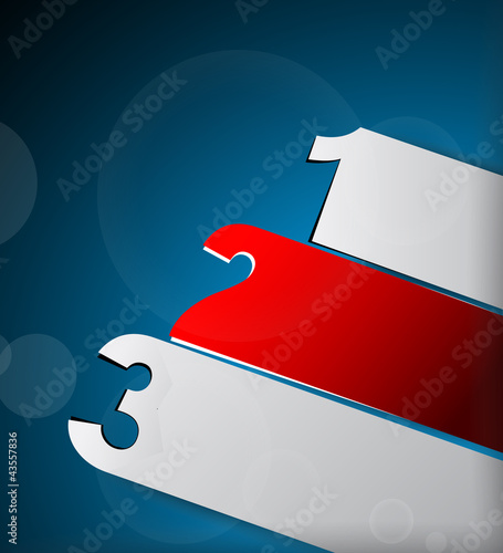 Vetor: Paper style labels with 3 choices. Ideal for web usage Paper style labels with 3 choices. Ideal for web usage