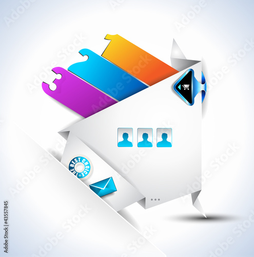 Vector: Origami Website - Elegant Design for Business Origami Website - Elegant Design for Business