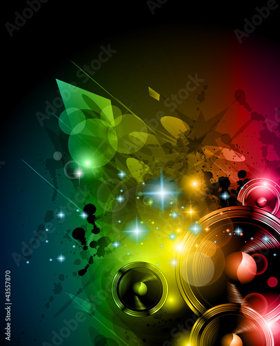 Vector: Music Club background for disco dance international event Music Club background for disco dance international event