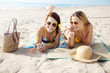 girls on beach