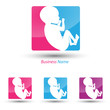 logo baby pink and blue