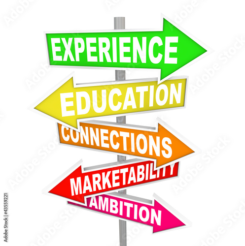 Illustration: Street Signs Experience Education Principles for Getting Hired J Street Signs Experience Education Principles for Getting Hired J
