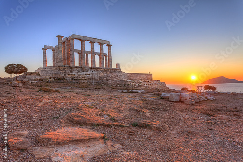Photo: Poseidon Temple at Cape Sounion near Athens, Greece Poseidon Temple at Cape Sounion near Athens, Greece