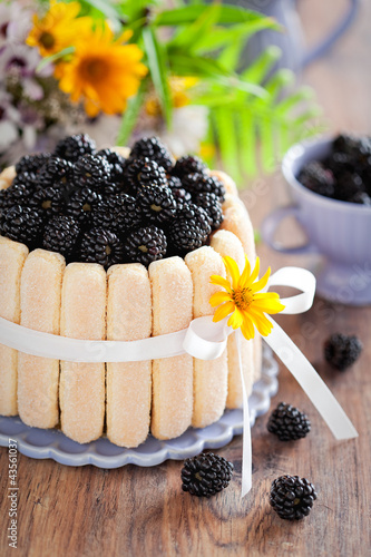 Photo: Cake with blackberrys Cake with blackberrys