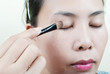 Close up Asian young woman make up.