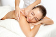 Beautiful woman at massage procedure