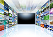 A flat screen television