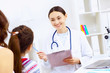 Little girl and a doctor