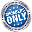 Button "Members only" Blue/Silver