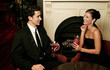 A couple enjoying their drinks
