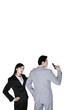 Businessman posing with a pistol