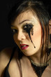 Photo: Woman with smudged mascara Woman with smudged mascara