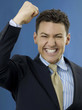 Happy and successful businessman