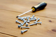 Screwdriver and nails