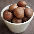 Close up of some red potatoes in a bowl